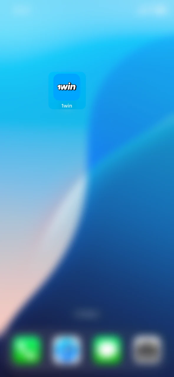 Lancez l'application 1Win depuis votre écran d'accueil et commencez à parier.