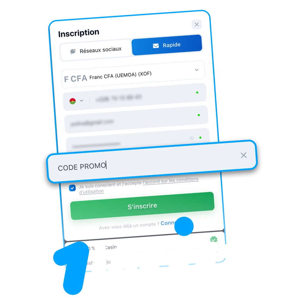 Accédez à un bonus de bienvenue avec le code promo 1Win.