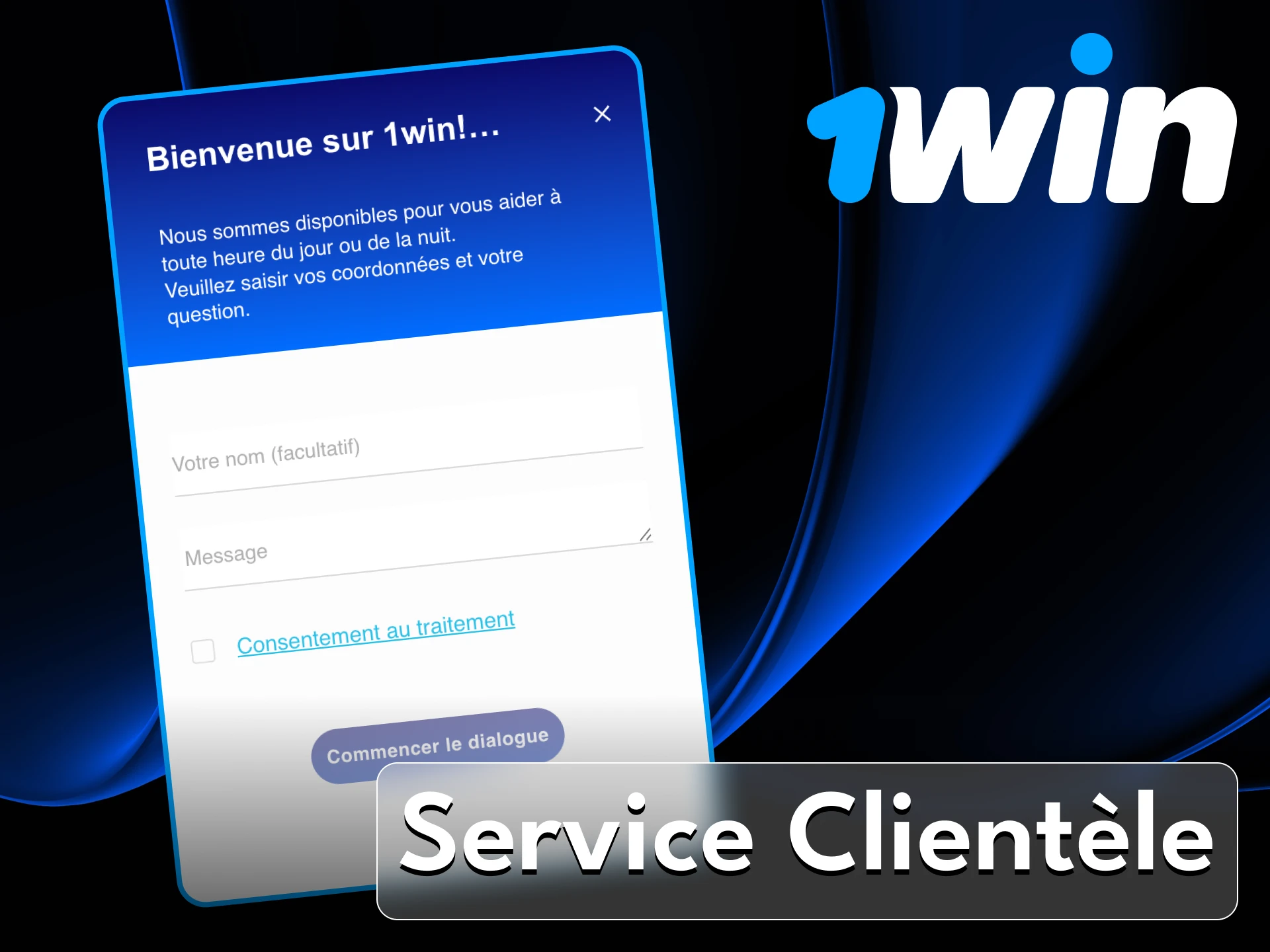 L'équipe d'assistance de 1Win est toujours prête à vous aider.