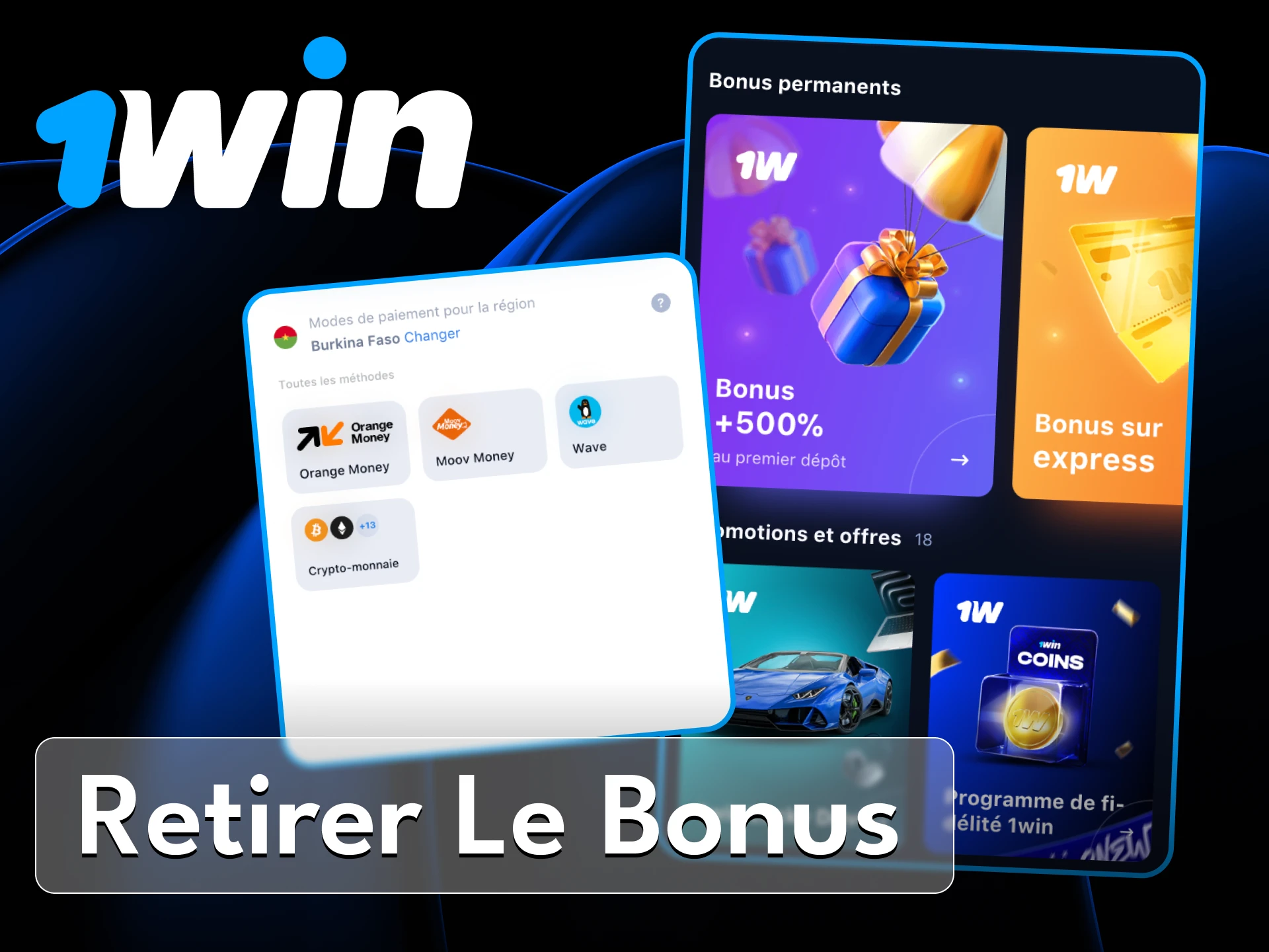 Découvrez comment retirer l'argent reçu avec un bonus dans le casino en ligne 1Win.