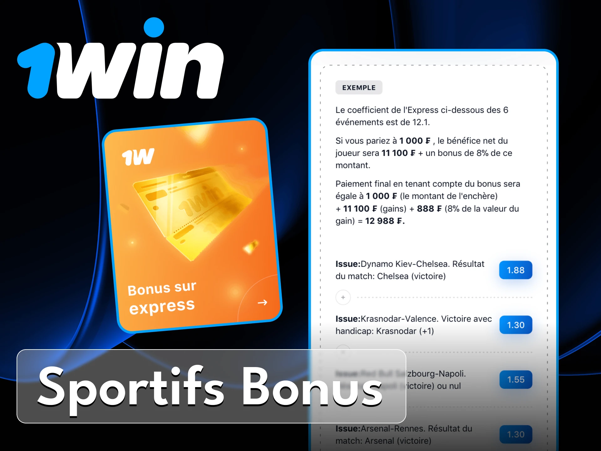 Placez des paris sportifs sur le casino en ligne 1Win et utilisez le bonus sportif.