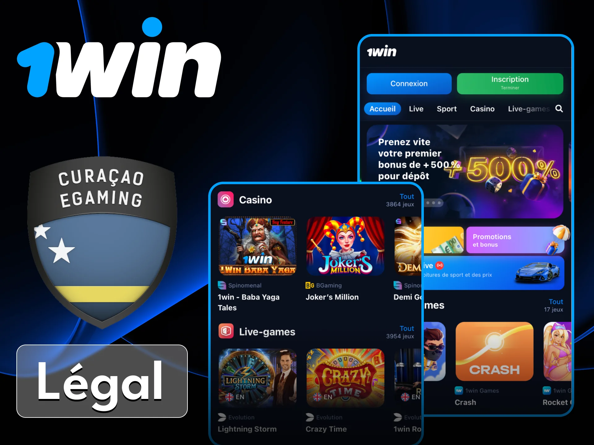 Quelle licence de jeu possède le casino en ligne 1Win.