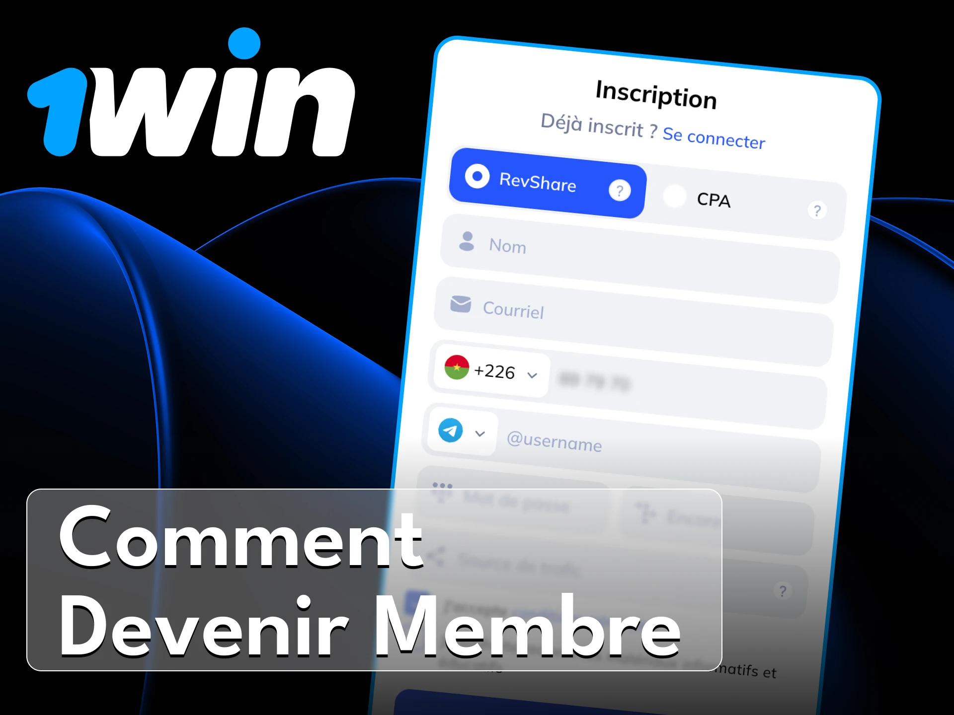 Nous avons préparé pour vous des instructions étape par étape sur la façon de rejoindre le programme d'affiliation du casino en ligne 1Win.
