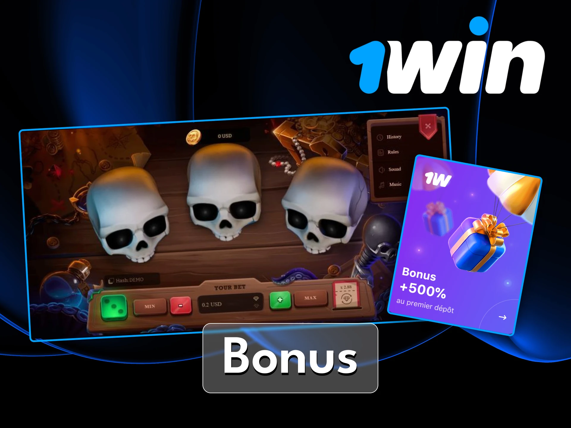 Profitez d’un bonus de 200 % sur votre premier dépôt pour jouer à Brawl Pirates sur le site officiel 1Win.