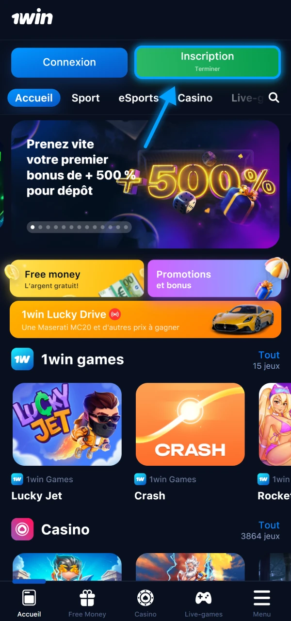 Inscrivez-vous sur le site officiel 1Win et accédez au jeu Brawl Pirates.