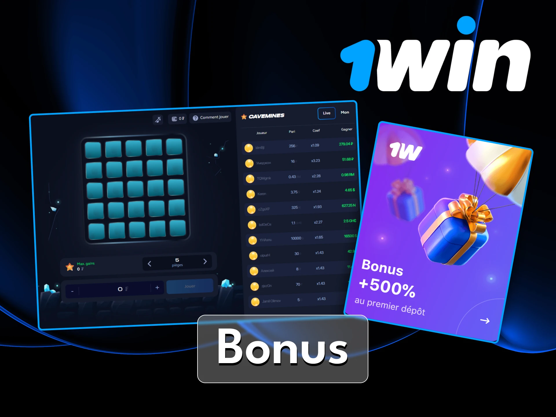 Obtenez un bonus de 200 % sur votre premier dépôt pour jouer à Mines sur 1Win.