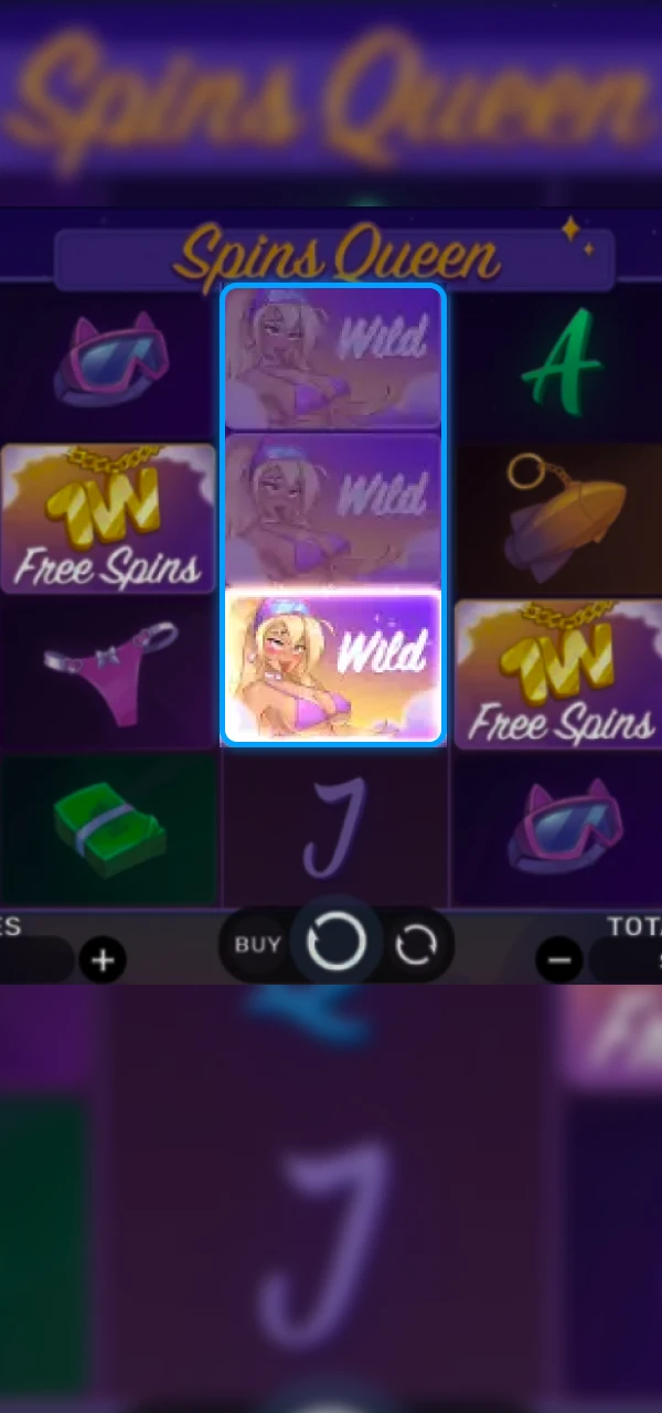Profitez des Wilds, Scatters et autres bonus dans le jeu Spins Queen sur 1Win.